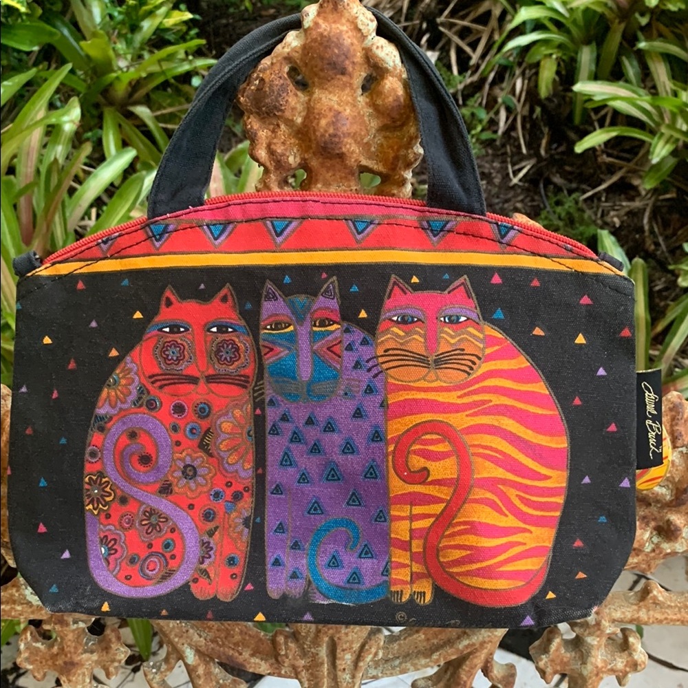Vintage Laurel Burch Three Cats Tote Bag